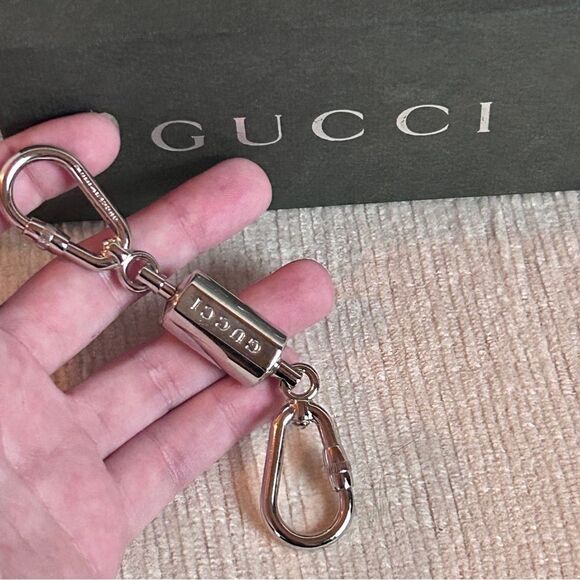 Gucci Silver Keyring w/ Box - Picture 6 of 7